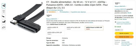 cable adaptateur eSata Sata 22 pin 00.JPG